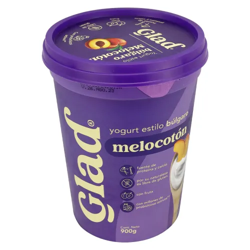 Yogurt Glad Melocotón 1 lt